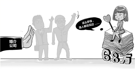 在杭州心心缘交了68888元婚介费 1年没见上1个对象